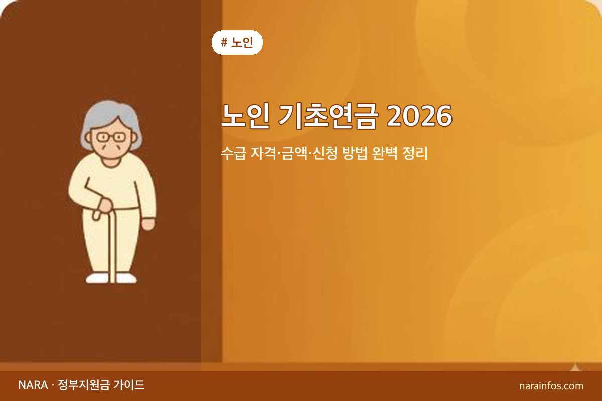 노인 기초연금 2026 — 수급 자격·금액·신청 방법 완벽 정리