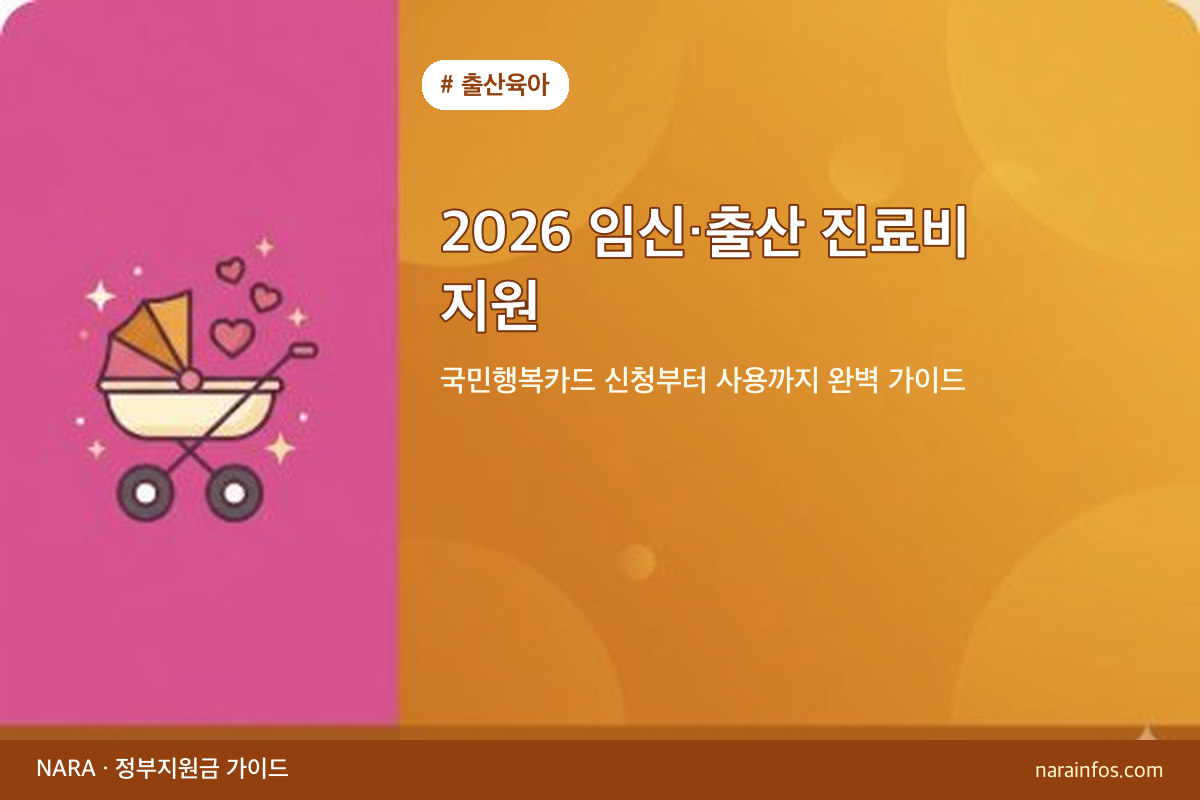 2026 임신·출산 진료비 지원 — 국민행복카드 신청부터 사용까지 완벽 가이드