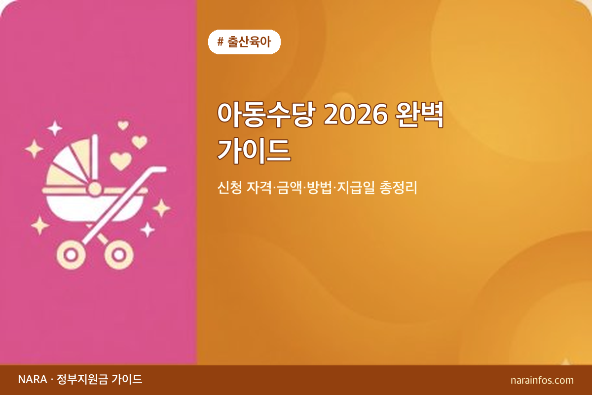 아동수당 2026 완벽 가이드 — 신청 자격·금액·방법·지급일 총정리