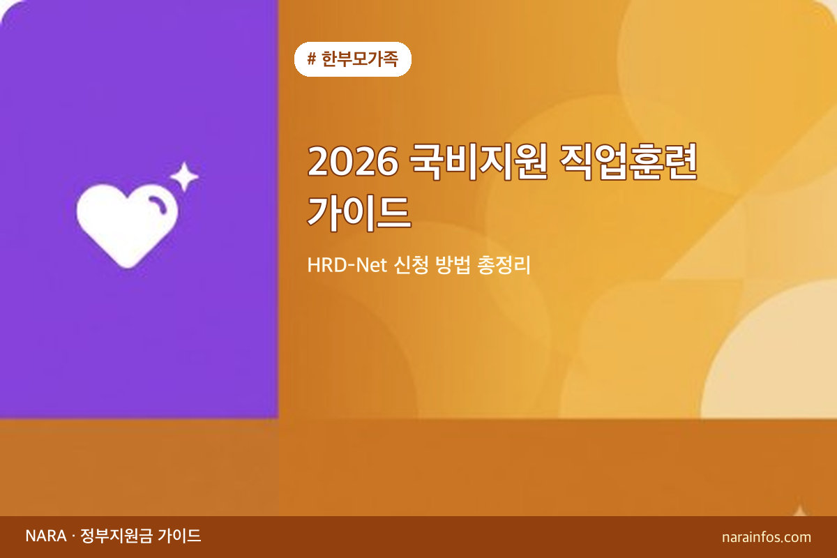 2026 국비지원 직업훈련 HRD-Net 가이드
