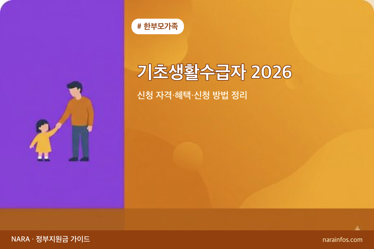 기초생활수급자 2026 — 신청 자격·혜택·신청 방법 정리